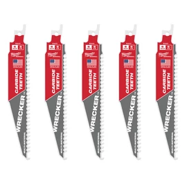 Milwaukee Szablyafűrészlap TCT Wrecker Carbide 150/6T mm - (5 db/cs)