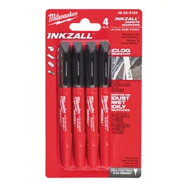 Milwaukee INKZALL™ Jelölő filc fekete 0,6 mm-es hegy (4 db/cs)