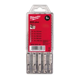Milwaukee M2 SDS-Plus 2 élű fúrószár Készlet 5 részes (5 / 6 x110 mm; 6 / 8 / 10 x160 mm)  1 db
