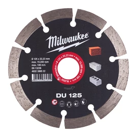Milwaukee Gyémánt vágótárcsa DU 125 x 22,2 mm