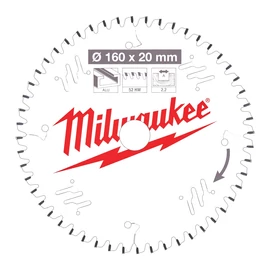 Milwaukee Körfűrészlap hordozható gépekhez (Alu) 160x20x2,2x52 TF - 1 db