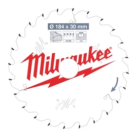 Milwaukee Körfűrészlap hordozható gépekhez (Fához) 184x30x2.2x24 ATB - 1 db