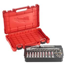 Milwaukee 1/2&amp;quot; Racsnis dugókulcs készlet metrikus méret (28 részes) - 1db