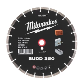 Milwaukee Gyémánt vágótárcsa SUDD 350 mm