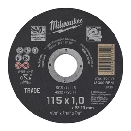 Milwaukee Vágókorong fémhez ECO SCS41 115x1.0mm-1 db