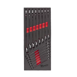 Milwaukee MAX BITE™ csillag-villáskulcs készlet habbetétben 15 részes