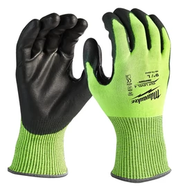 Milwaukee Hi-Vis Vágásbiztos védőkesztyű - 4/D  - XL/10 - 1 pár