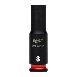 Milwaukee 1/4&quot; Gépi Dugókulcs 6 lapú, hosszú 8 mm - 1 db
