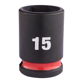 Milwaukee 3/8" Gépi Dugókulcs 6 lapú, rövid 15 mm - 1 db