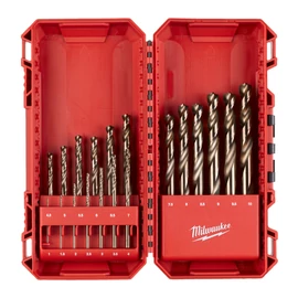 Milwaukee Red Cobalt –  HSS-G Co fémfúró – DIN 338 Készlet (19 darabos)