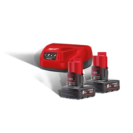 Milwaukee M12NRG-602 M12™ NRG SZETT (2 X 6,0 AH AKKUMULÁTOR ÉS C12 C TÖLTŐ)