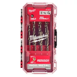 Milwaukee Red Cobalt HSS-G Co fémfúró – DIN 338 – Készlet (8 részes)