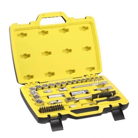 STANLEY FATMAX 3/8&quot; dugókulcs szett 3 fokonkénti fogazással, 49 részes kemény dobozban