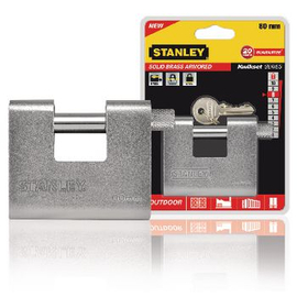 Stanley Páncélozott tömör sárgaréz lakat 80mm (S742-023)