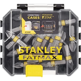 STANLEY FATMAX  20db 25mm impact pz2 bit - tstak caddy kompatibilis dobozban