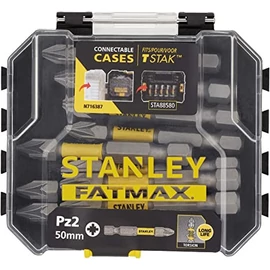 STANLEY FATMAX  10db 50mm impact pz2 bit - tstak caddy kompatibilis dobozban