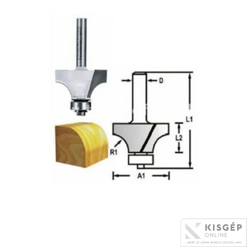 Makita gömbölyítő csapágyas kés, befogó: 6 átmérő: 28,6 rádiusz: 7,9