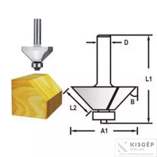 D-48664 Makita fóz kés, befogó: 6 átmérő: 22,2 munkahossz: 12,7