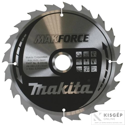 Makita körfűrészlap Makforce 235x30mm Z20