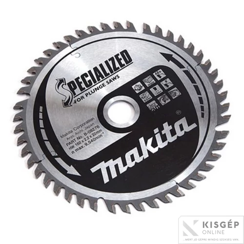 Makita körfűrészlap merülő 165x20mm Z28