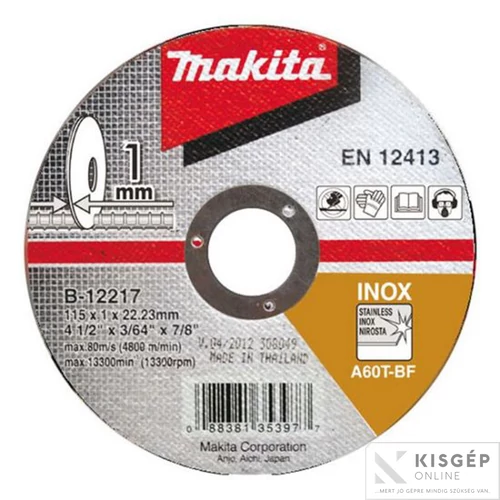 Makita vágókorong INOX 115x1mm