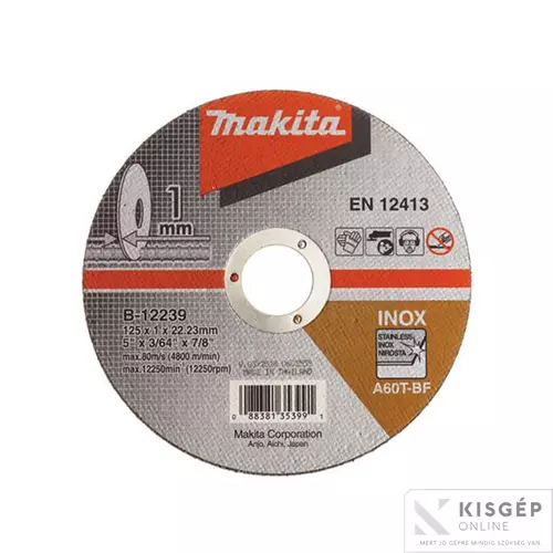 B-12239 Makita vágókorong INOX 125x1mm