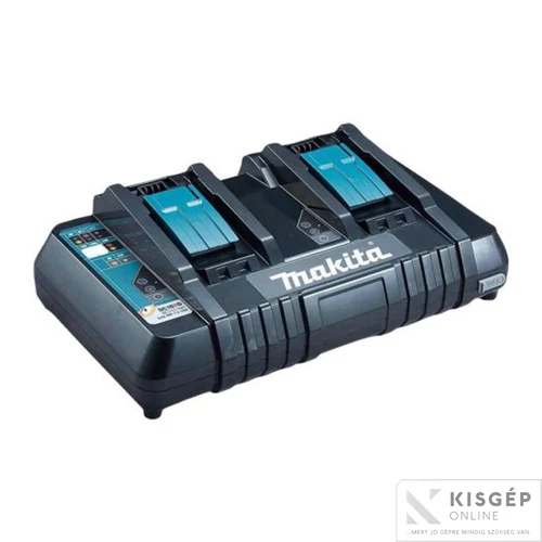 Makita DC18RD akkumulátor töltő 14,4V-18V Li-ion KÉT PORTOS LXT (gyors)