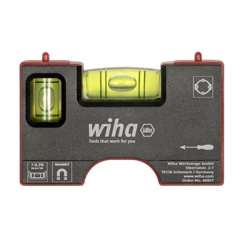 WIHA Pocket Mini villanyszerelő vízmérték 80mm 