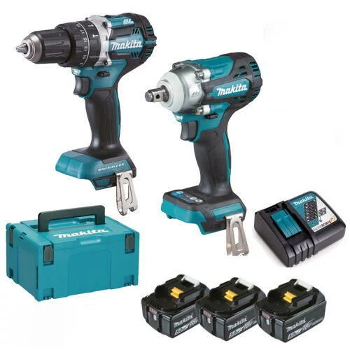Makita DLX2359TJ1 18V LXT Li-ion BL szett DHP484+DTW300+3x5,0Ah MP3