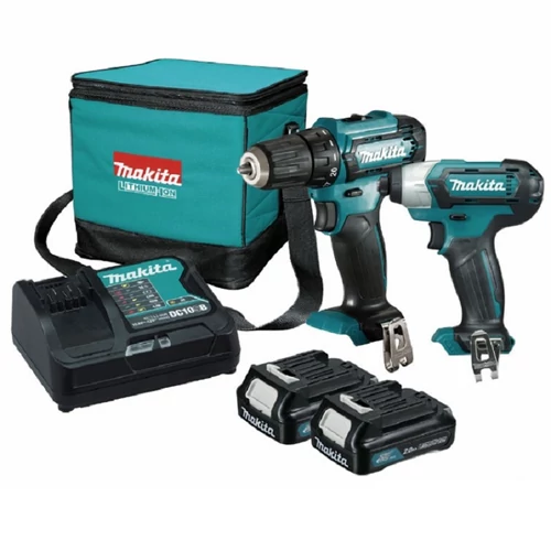 Makita CXT gépszett HP333D+TD110D+DC10SB+BL1021Bx2