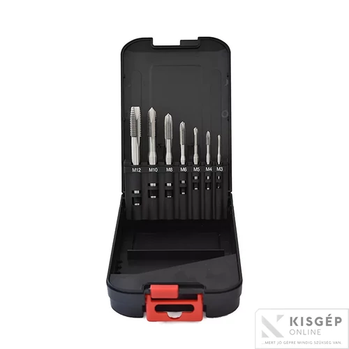 Abraboro HSS-Co menetfúró készlet gépi M3-M12, DIN 371 B [7x]