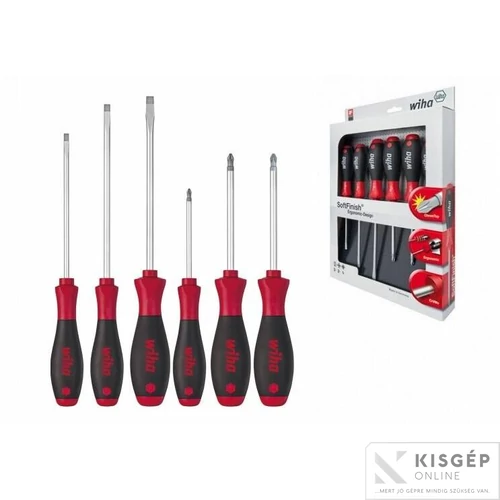 WIHA csavarhúzó készlet SoftFinish 6db SL+PH+PZ 302HK6 01/No.26113