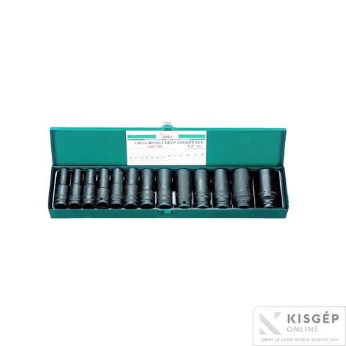 Z gépi dugókulcsfej készlet 13r. 1/2˝ hosszú 10-30x80mm 84613M