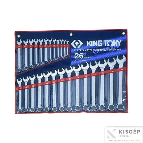 KING TONY Csillag-villáskulcs készlet ( rollni ) 6-32 mm 26 részes