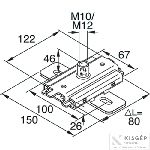 Tyco ES1MV csúszótalp horganyzotTyco       max.elmozdulás:80mm