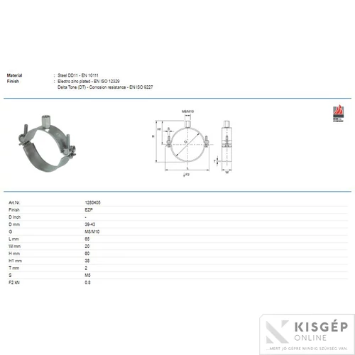 Tyco Perfect-N 38-42mm bilincs gumi nélkül