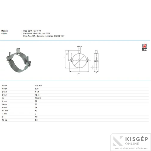 Tyco Perfect-N 1,1/4½ bilincs gumi nélkül