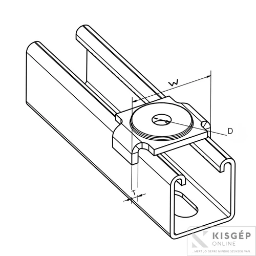 Tyco sínalátéTyco 41mm széles sínhez 13mm furattal