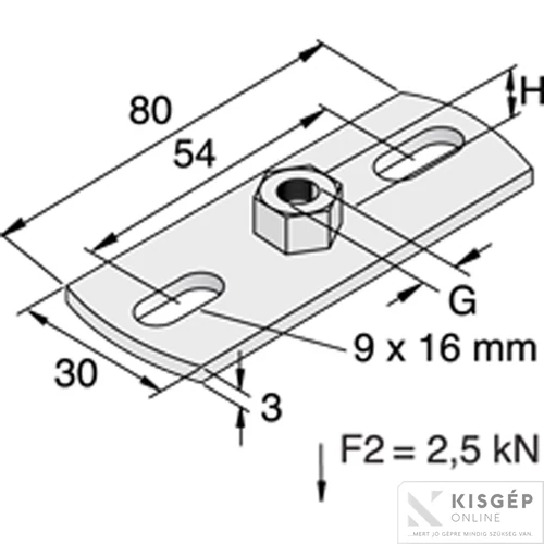 Tyco M10x30x80 alaplap