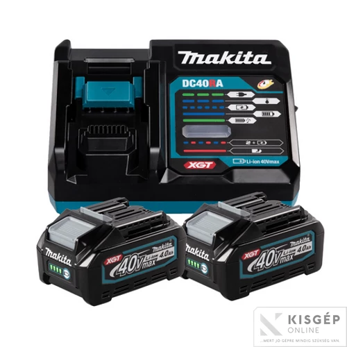 Makita 40Vmax XGT akku pack 2x4.0 Ah + töltő