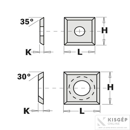 CMT marókés, HW, 12x12x1.5 (SMG)