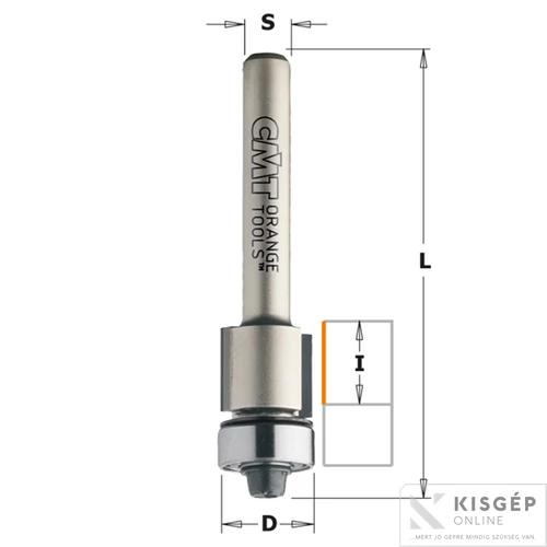 CMT FLUSH TRIM BIT -DP- S=8 D=12.7X11