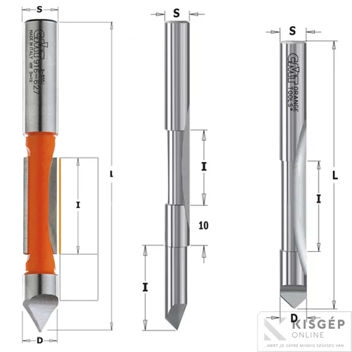 CMT felsőmaró vezetővel,HW S=8 D=8X19X64