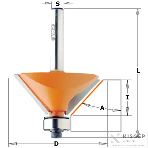 CMT Fózoló maró csapággyal, HW S=8 D=31,7X 9