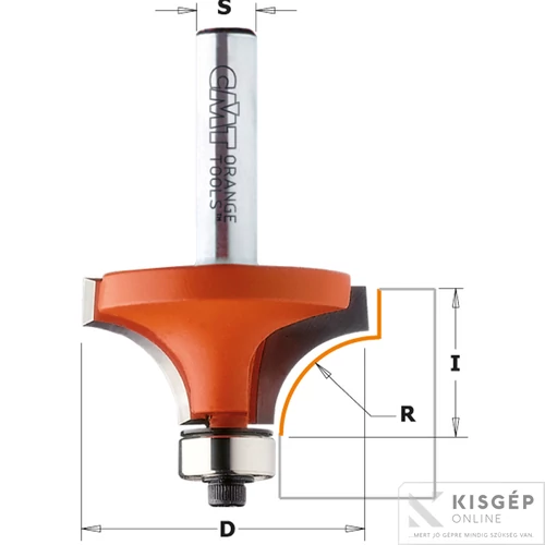 CMT Gömbölyítő maró csapággyal, HW, S=8 D=25
