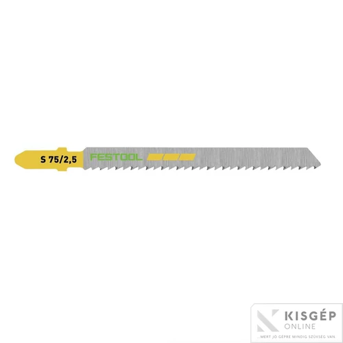 Festool szúrófűrészlap HCS szerszámacélból, fa alapú anyagokhoz. Kúpos köszörülés, pontos vágás, kipattogzásmentes felületekhez. 