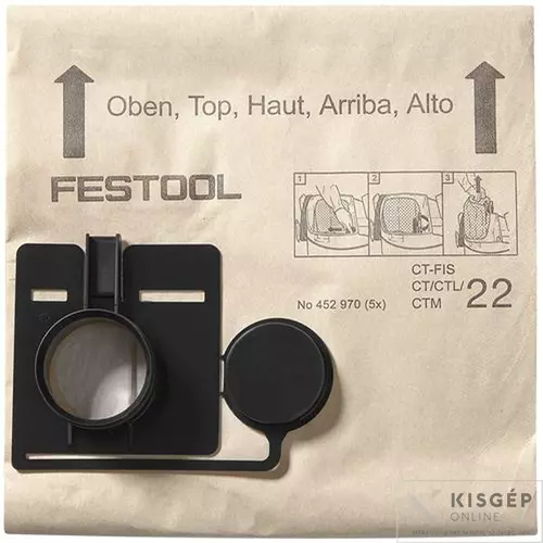 452970 Festool Szurozsák, FIS-CT 22 1db