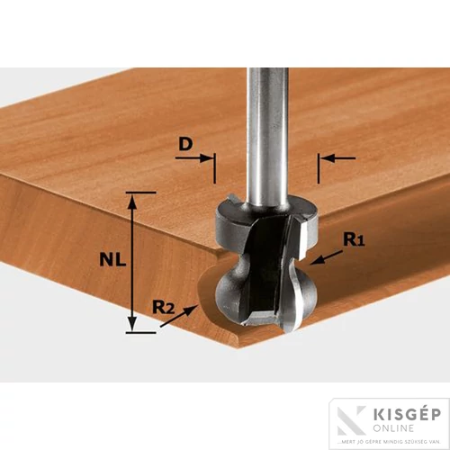 Festool Fogantyúvájat-maró, HW D22/16/R2,5+R6