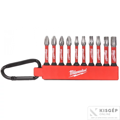 Milwaukee Karabineres Shockwave bit 10 részes