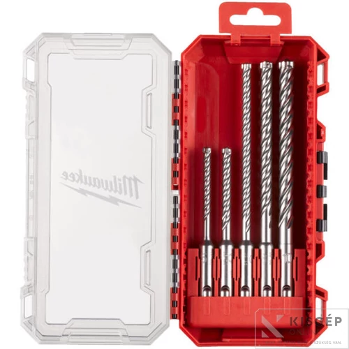 Milwaukee MX4 SDS-Plus 4 élű fúrószár Készlet 5 részes (5 / 6 x 115 mm; 6 / 8 / 10 x 160 mm) 1 db